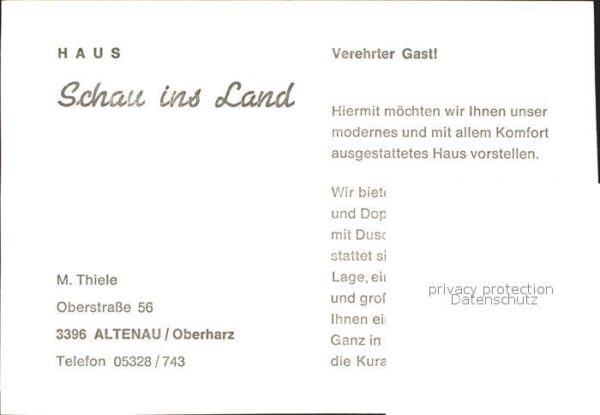 Altenau Harz Haus Schau ins Land Terrasse – Bild 2