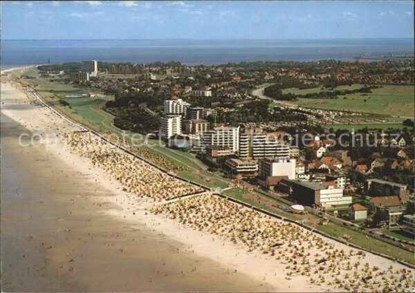 Duhnen Nordsee Strand Fliegeraufnahme