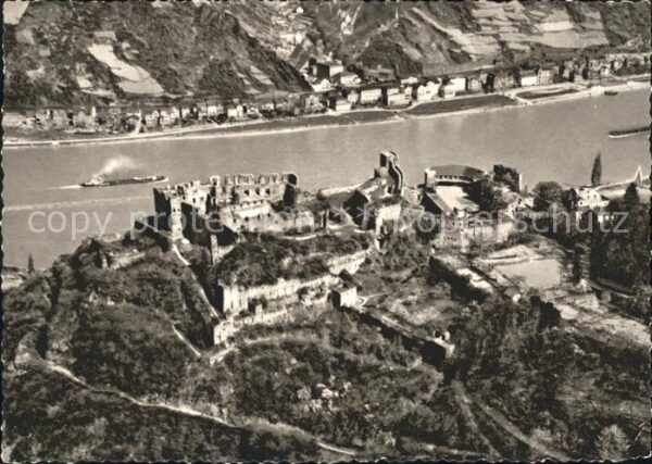 St Goar Ruine Rheinfels am Rhein Fliegeraufnahm