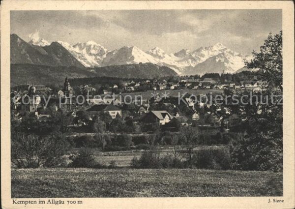 Kempten Allgaeu mit Alpenpanorama