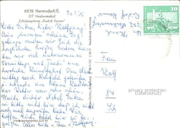 Hermsdorf Erzgebirge OT Neuhermsdorf Erholungsheim Rudolf Re – Bild 2