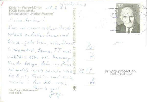 Klink Waren Erholungsheim Herbert Warnke – Bild 2