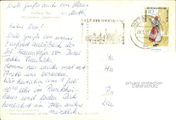 Freiberg Sachsen HO Gaststätte Schrödermühle – Bild 2