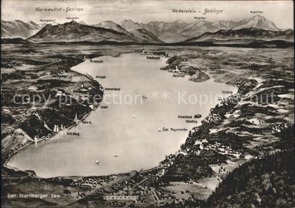 Starnbergersee Panoramakarte