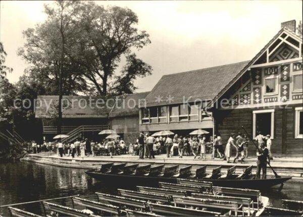 Luebbenau Spreewald HO Gaststätte Fröhlicher Hecht Bootslie