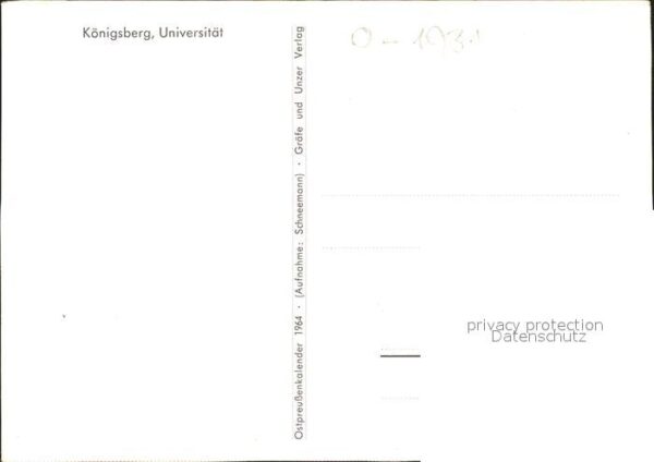 Koenigsberg Ostpreussen Universität – Bild 2