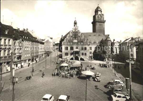 Plauen Vogtland Altmarkt mit Rathaus