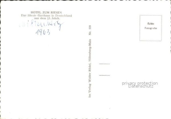 Miltenberg Main Hotel Riesen – Bild 2