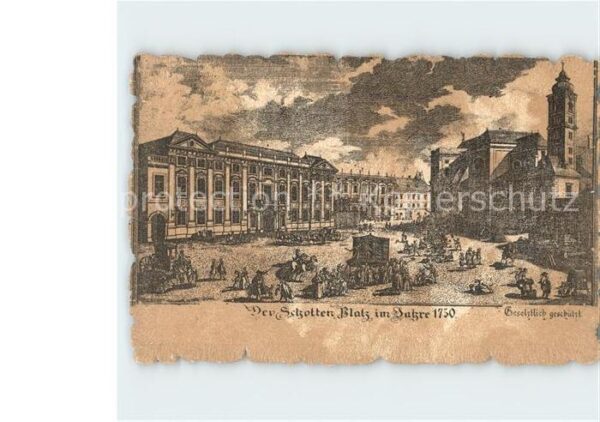 Wien Schottenplatz im Jahre 1750