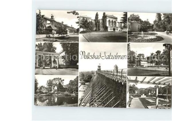 Bad Salzelmen Volksbad Kurhaus Park Details Gradierwe