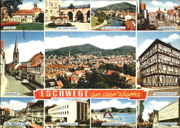 Eschwege Schloss Schülberg Marktplatz Postgebäud