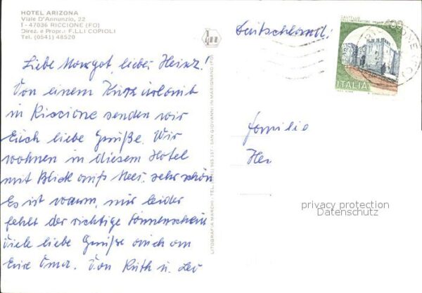 Riccione Hotel Arizona – Bild 2