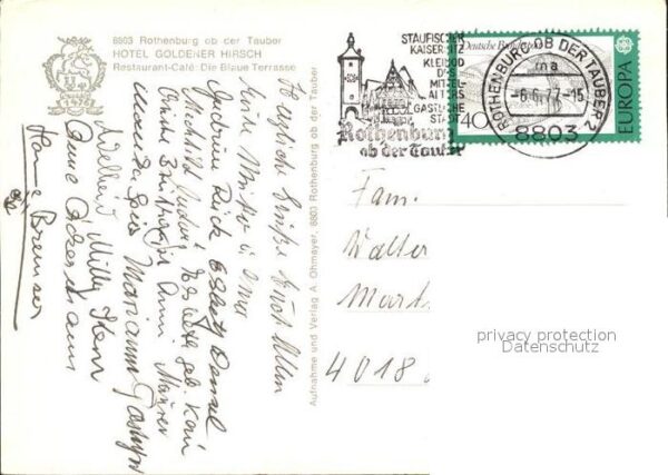 Rothenburg Tauber Hotel Goldener Hirsch – Bild 2