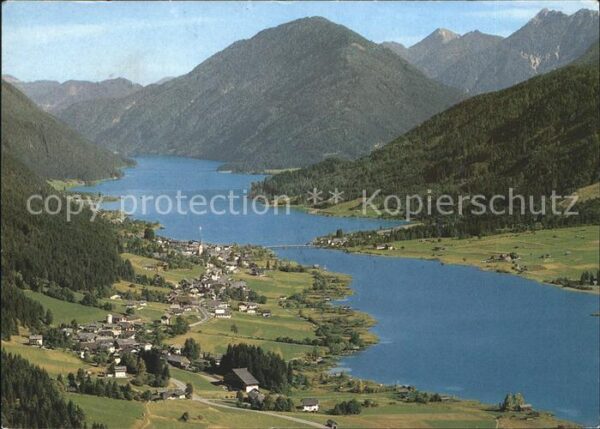 Weissensee Kaernten Fliegeraufnahme