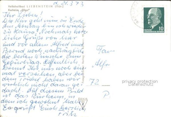 Bad Liebenstein Volksheilbad Kurheim Olga – Bild 2