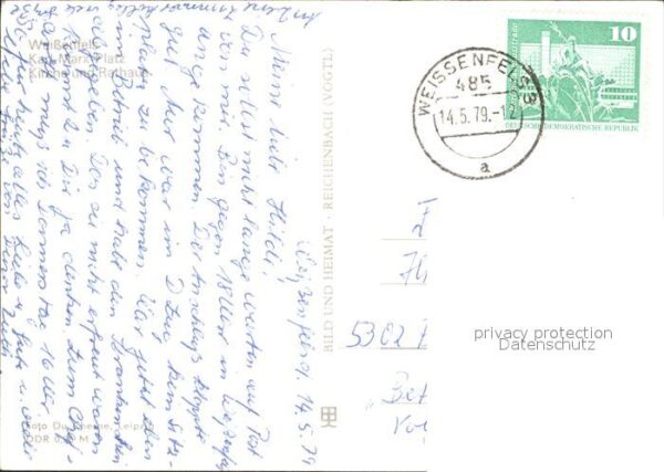 Weissenfels Saale Karl Marx Platz Kirche Rathaus – Bild 2