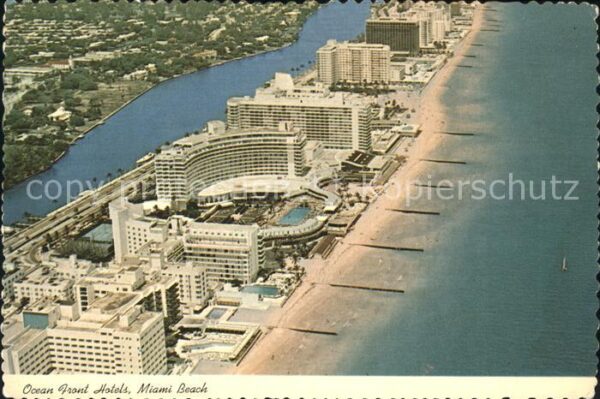 Miami Beach Ocean front Hotels Fliegeraufnahme