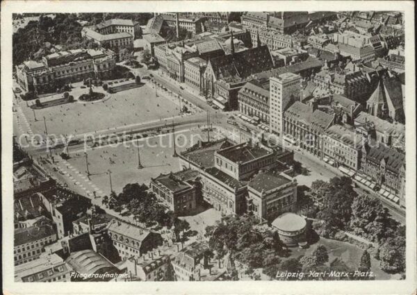 Leipzig Fliegeraufnahme Karl Marx Platz