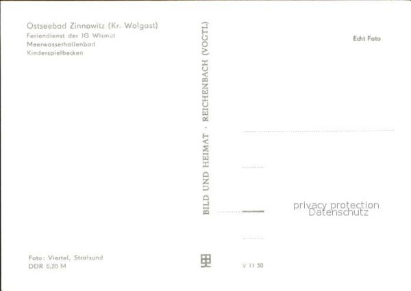 Zinnowitz Ostseebad Usedom Feriendienst IG Wismut Meerwasserhallen – Bild 2