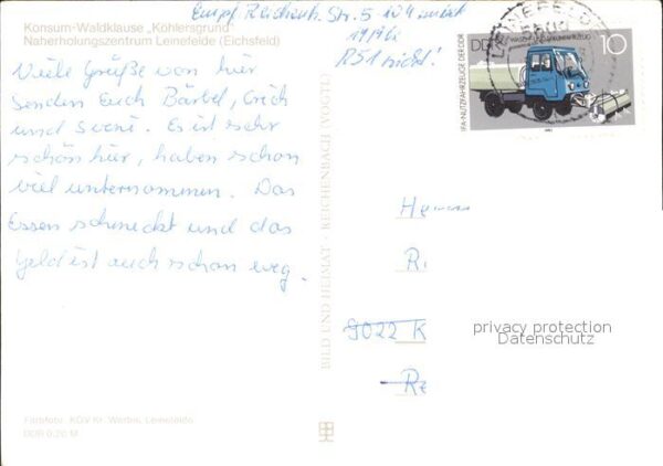 Leinefelde Konsum Waldklause Köhlersgrund – Bild 2