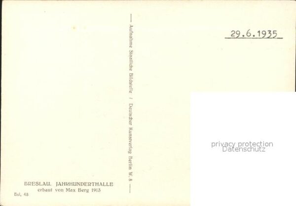 Breslau Niederschlesien Jahrhunderthalle – Bild 2