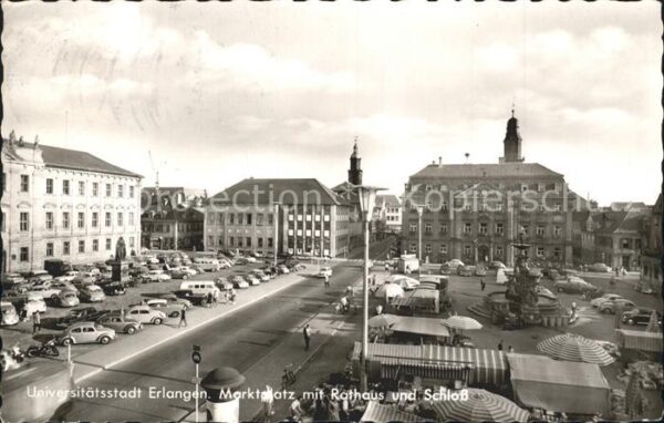 Erlangen Marktplatz Rathaus Schloss