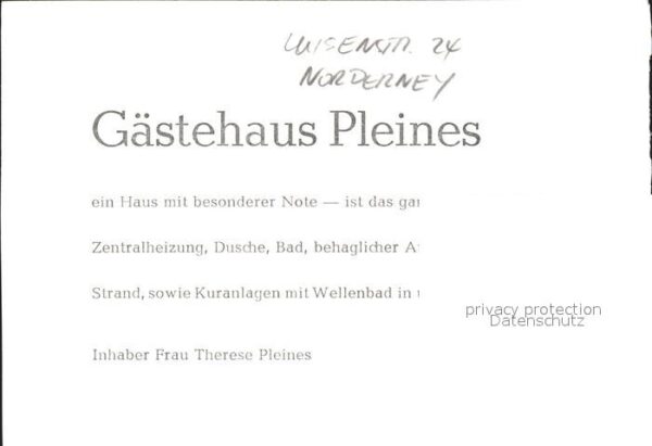 Norderney Nordseebad Gästehaus Pleines – Bild 2