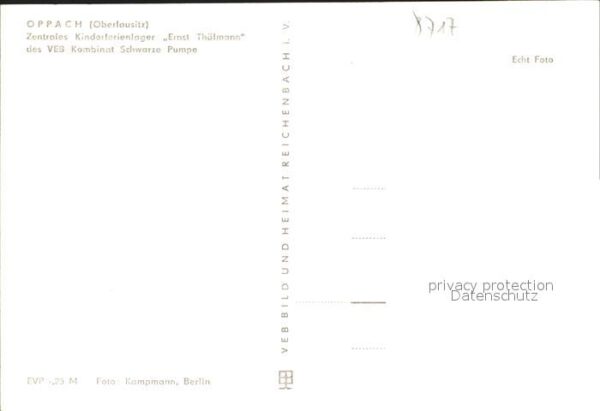 Oppach Zentrales Kirnderferienlager Ernst Thäl – Bild 2
