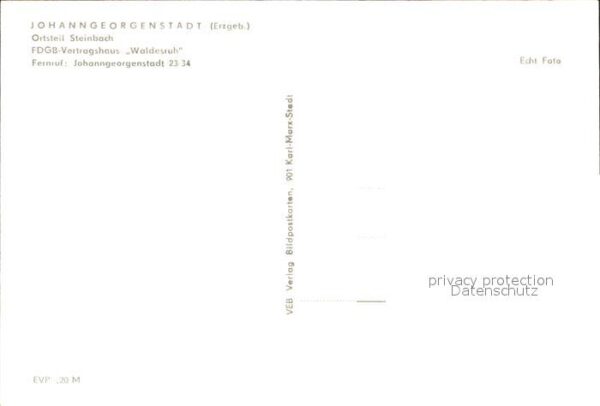 Johanngeorgenstadt Steinbach FDGB Vertragshaus Waldesruh – Bild 2