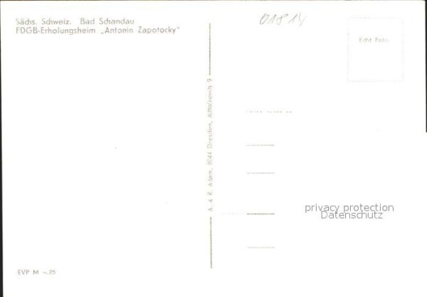 Bad Schandau FDGB Erholungsheim Antonin Zapotocky – Bild 2