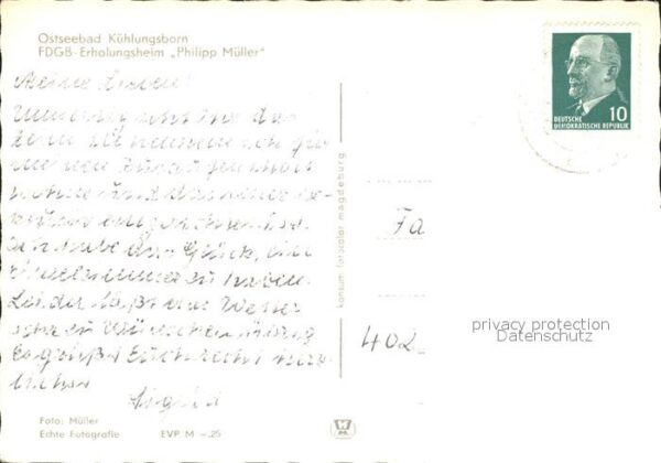 Kuehlungsborn Ostseebad FDGB Erholungsheim Phillipp Müller – Bild 2