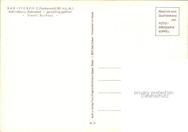 Bad Steben Stahl Moor und Radiumbad Kurhaus – Bild 2