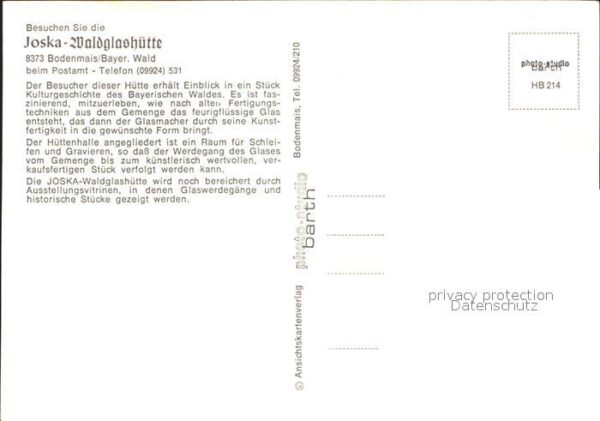 Bodenmais Joska Waldglashütte – Bild 2