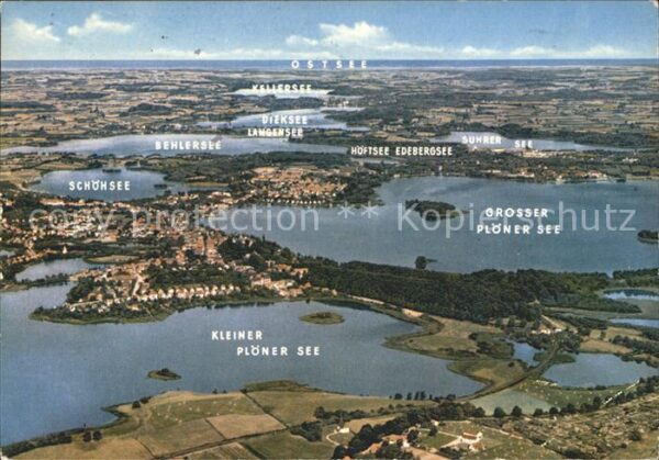 Fegetasche Fliegeraufnahme Seenlandschaft Plön