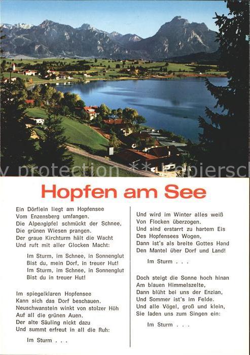 Hopfen See mit Gedicht