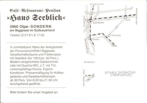 Olpe Biggesee Cafe Restaurant Pension Haus Seeblick – Bild 2