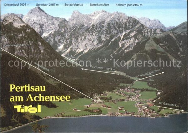 Pertisau Achensee Fliegeraufnahme