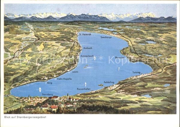 Starnbergersee Panoramakarte