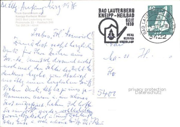 Bad Lauterberg Parksanatorium Kurheim Weber – Bild 2