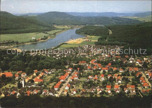 Schieder Fliegeraufnahme mit Emmerstausee