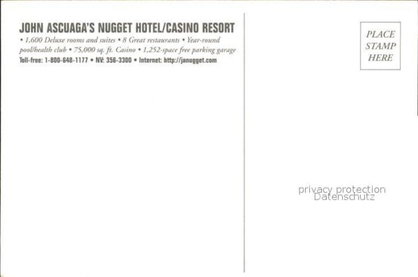 Reno Nevada John Ascuagas Nugget Hotel Casino Resor – Bild 2