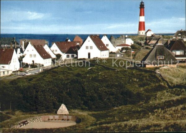 Hoernum Sylt Leuchtturm Häuser in den Dünen