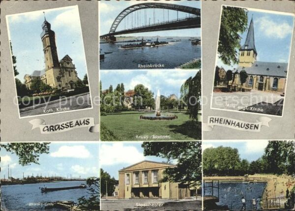 Rheinhausen Oberhausen Rheinbrücke Stadttheater