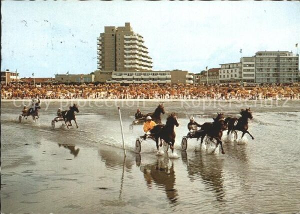 Cuxhaven Nordseebad Duhne Strand Pferderennen Trabrennen