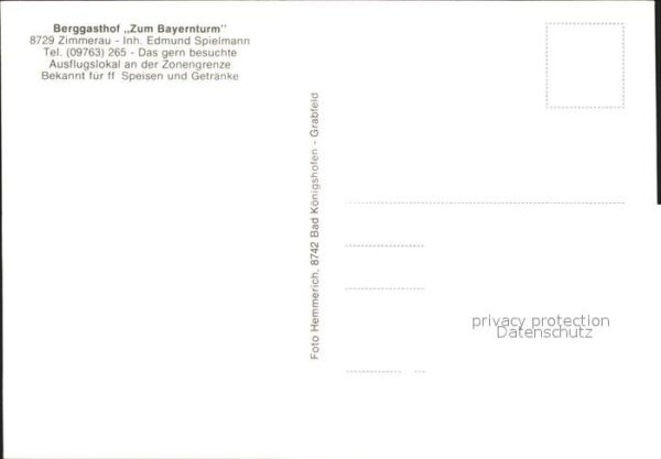 Zimmerau Rhoen-Grabfeld Berggasthof Zum Bayernturm – Bild 2