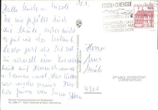 Prien Chiemsee Fliegeraufnahme Kloster Frauenchiemsee – Bild 2
