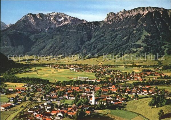 Pfronten Fliegeraufnahme mit Rossberg Aggenstein