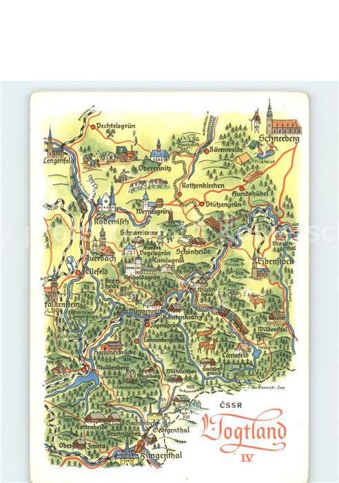 Vogtland Region Landkarte