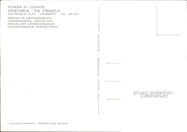 Levanto La Spezia Hostaria Da Franco – Bild 2