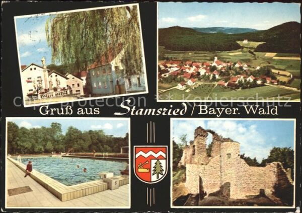 Stamsried Burgruine Schwimmbad Teilansichten